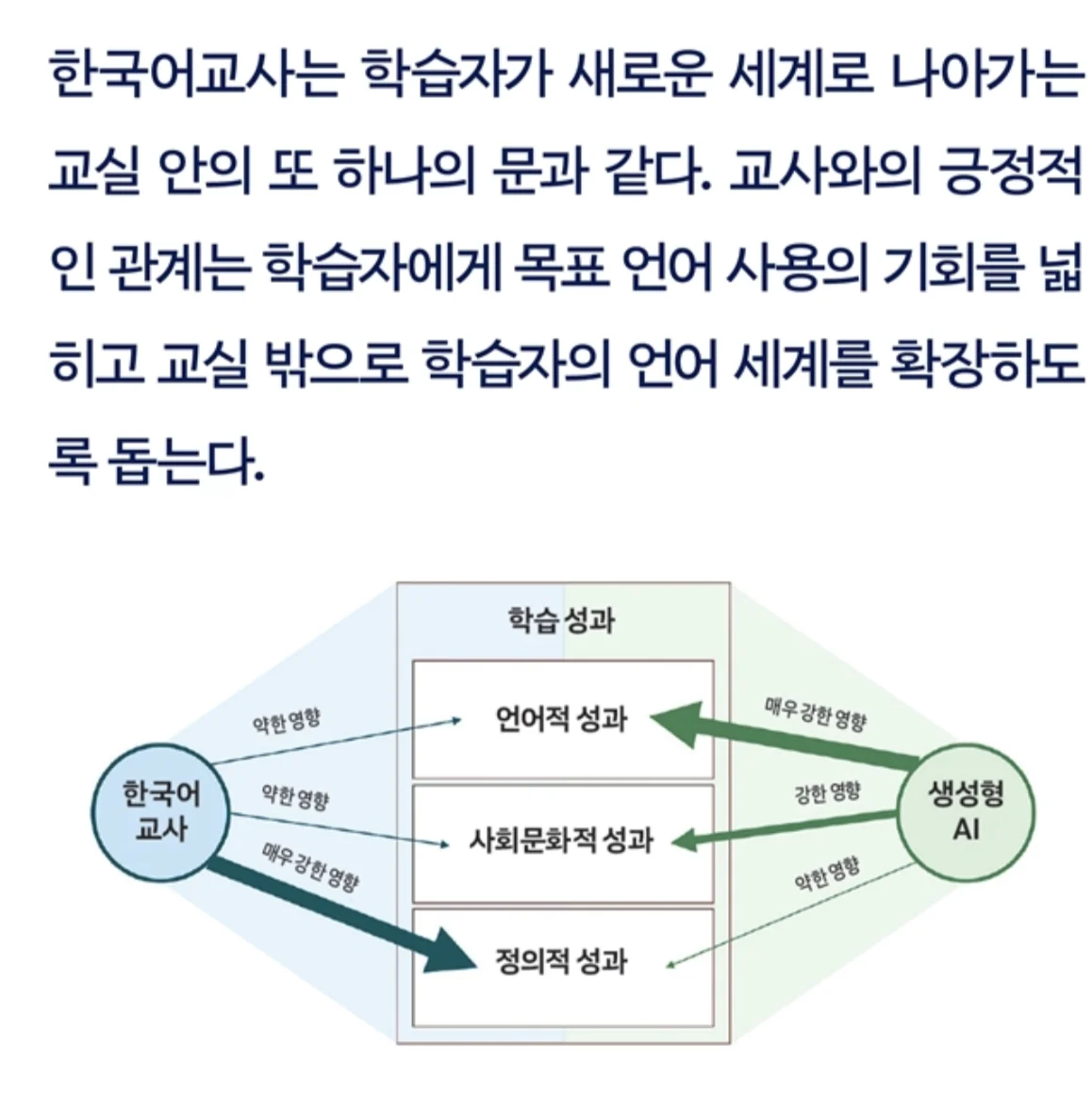 학습자가 새로운 언어 세계로 나아가는 문이 되는 한국어교사의 긍정적 역할 모델